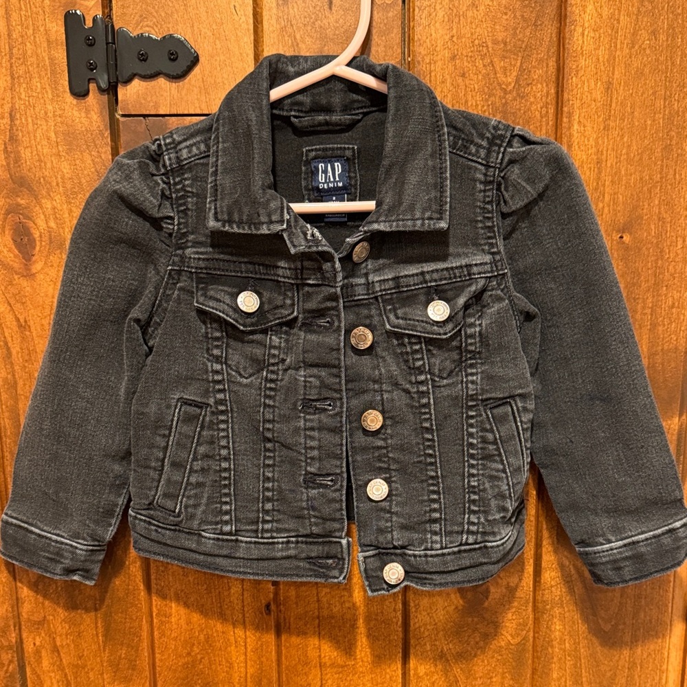 GAP Kids Black Denim Jean Jacket